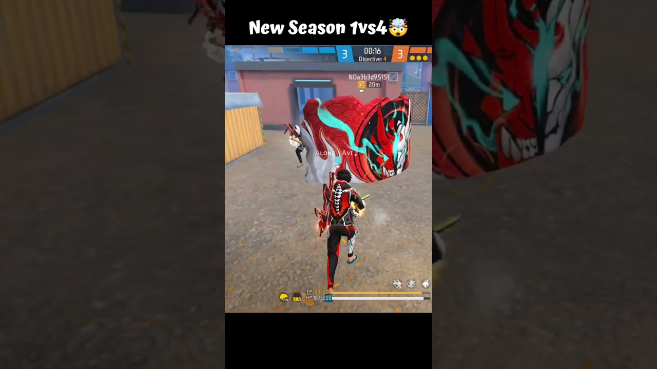 CS Rank New Season 1vs4  Clutch 🤯🔥 #iconicff #freefiremax #short #shorts