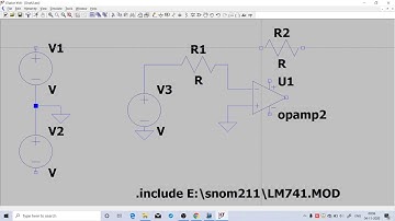 Simulation of LM741 inverting amplifier in LTspice