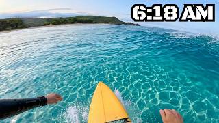 Solo Surfing The Perfect Dawn Patrol in Hawaii
