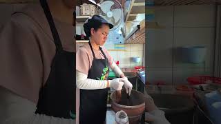 Popular menu item of our restaurant Spicy papaya salad with fresh shrimp.💥✨#youtubeshorts #food