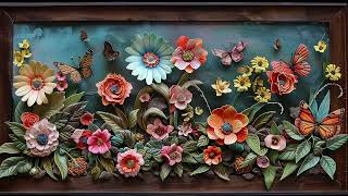 Mesmerizing 4K Flower Art Screensaver 🌺 Beautiful Butterfly Visuals for Home Decor |