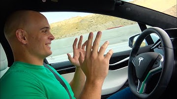 Tech YouTuber tries Tesla Autopilot for the first time!