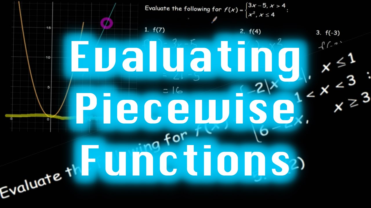 How To Evaluate Piecewise Functions - YouTube