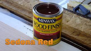 Wooden End Table Top MINWAX Barn Red 287, Woodworking, Distressed