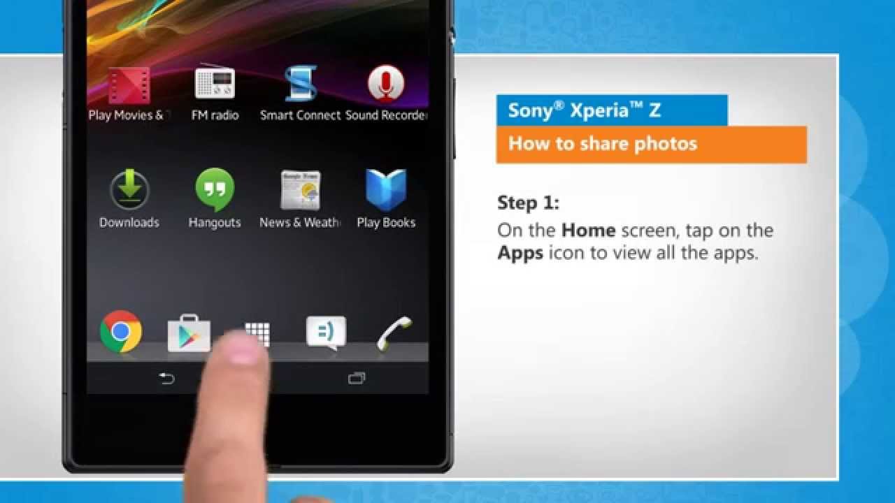 How to share photos in Sony® Xperia™ Z