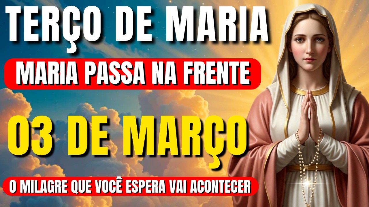 📿 TERÇO MARIA PASSA NA FRENTE – DEUS JÁ PREPAROU SUA VITÓRIA 🙏 Vamos Rezar Juntos