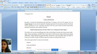 Formatting a document in Word Processor