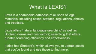 Introduction to Lexis