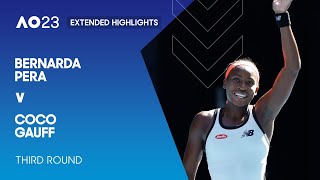 Bernarda Pera v Coco Gauff Extended Highlights | Australian Open 2023 Third Round