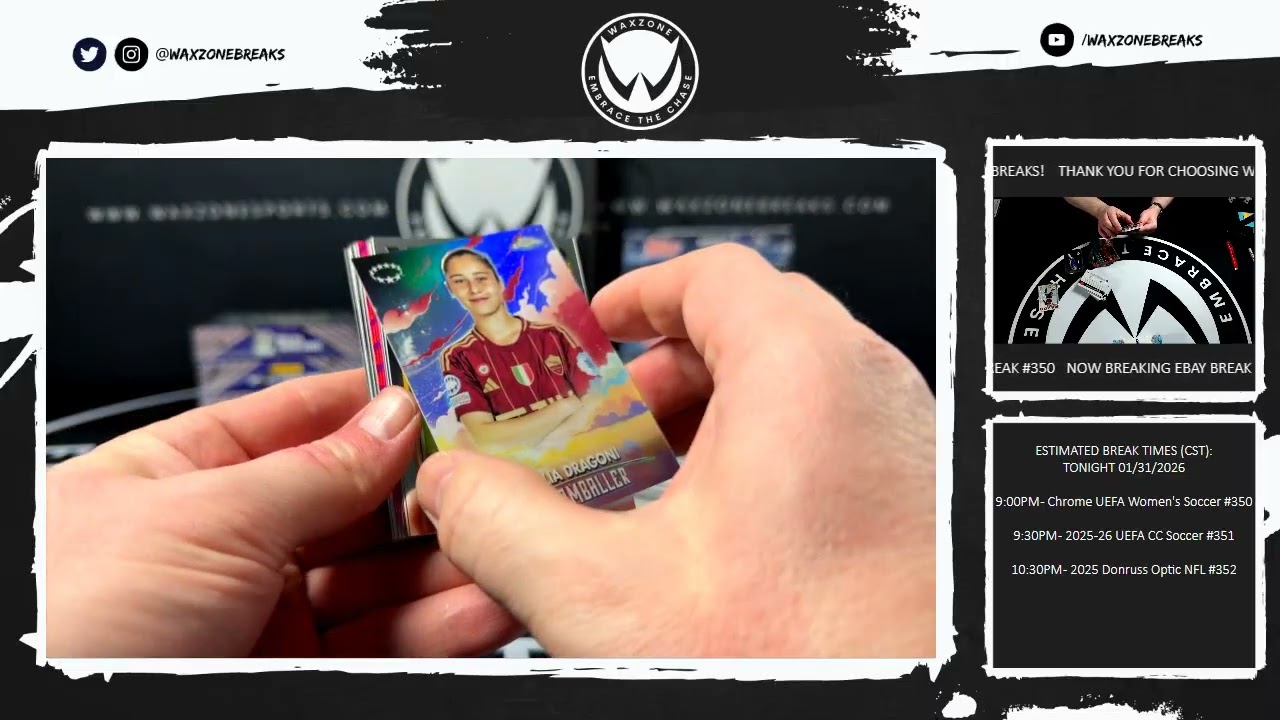 1-31-2026 2024-25 CHROME UEFA WOMEN'S SOCCER 4X BOX 1/3 CASE BREAK #350