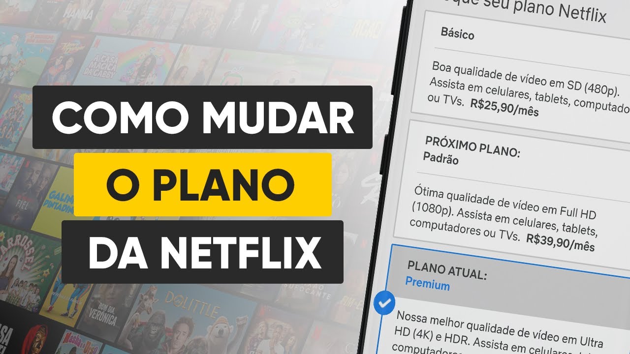 como mudar o plano da Netflix ou cancelar 