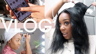 WEEKLY VLOG #17 (CHILL & PRODUCTIVE) | VANITY CHAT + STYLING HAIR + MORE RANDOMNESS | Andrea Renee