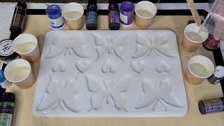 #1126 Testing Dragonfly Glaze Color Shift Paint In Resin With My New Butterfly Silicone Mold