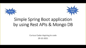 Simple Spring Boot application by using Rest APIs & Mongo DB