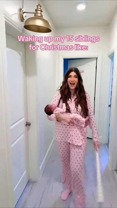 Waking up 16 kids for Christmas like… 😳😂 #shorts