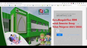Cara Setting RDM Semester Genap Tahun Pelajaran 2021/2022
