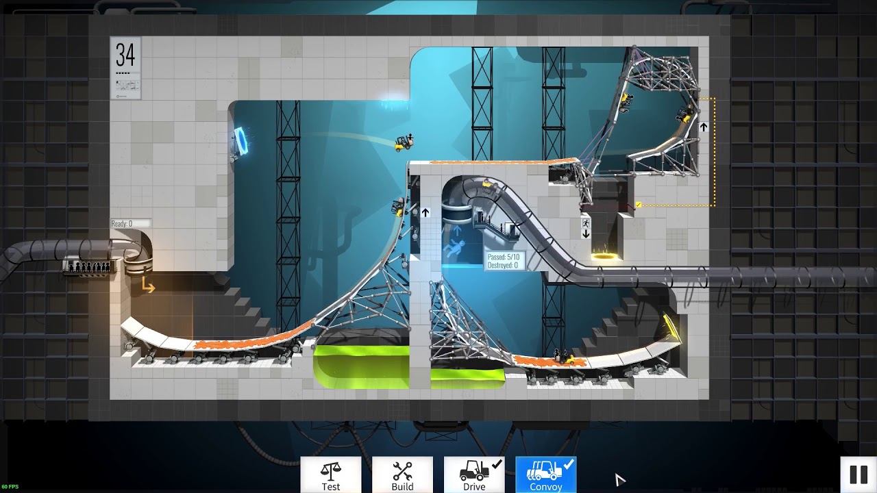 Bridge Constructor Portal - Level 34 - YouTube