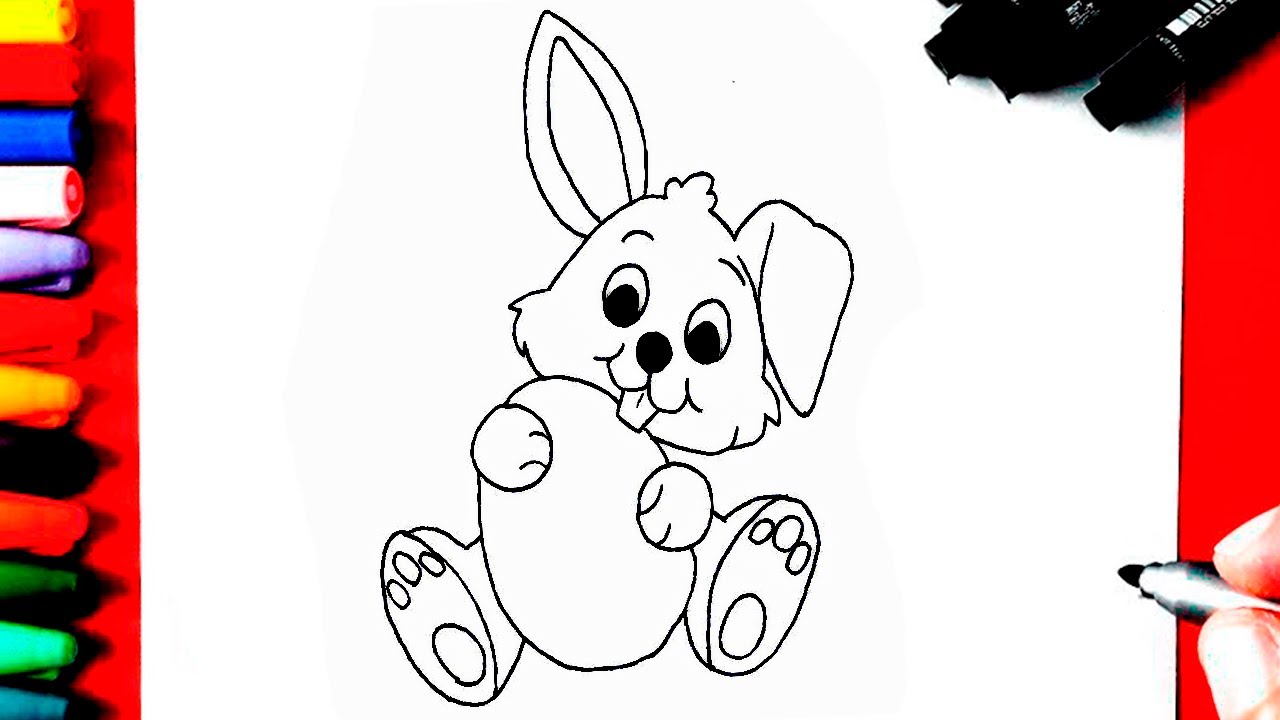 Featured image of post Desenho Facil De Coelho Da Pascoa