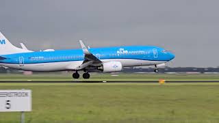 TOUCHDOWN | KLM Boeing 737-800 Landing at Schiphol From Stockholm