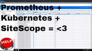 Monitoring Prometheus on Kubernetes with SiteScope