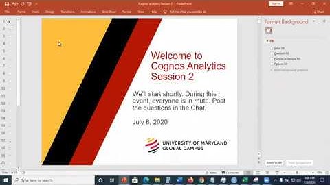 Data 610 Cognos Analytics Session 2 Summer 2020