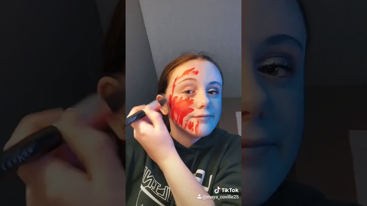 half ice half fire makeup look (my tik tok video)