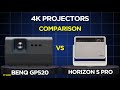 BenQ GP520 vs Horizon S Pro Comparison | Which Projector Looks and Performs Better?