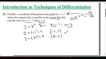 Calculus 1 Ex # 2.3 Q # 53 Introduction to Techniques Of Differentiation