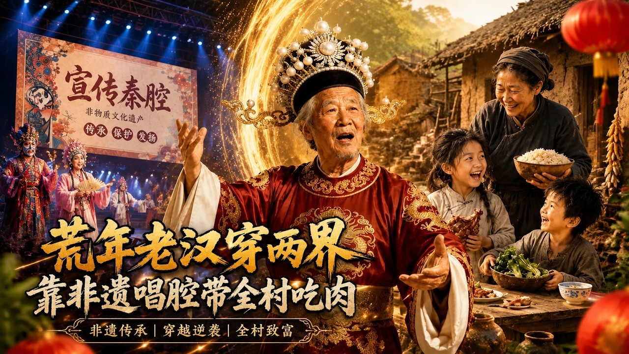 【高清全集】《荒年老汉穿两界：靠非遗唱腔带全村吃肉》 #逆袭 #爱情 #甜宠 #反转 #热门短剧 #drama #爽剧 #電影 #精彩影视 #AI短剧