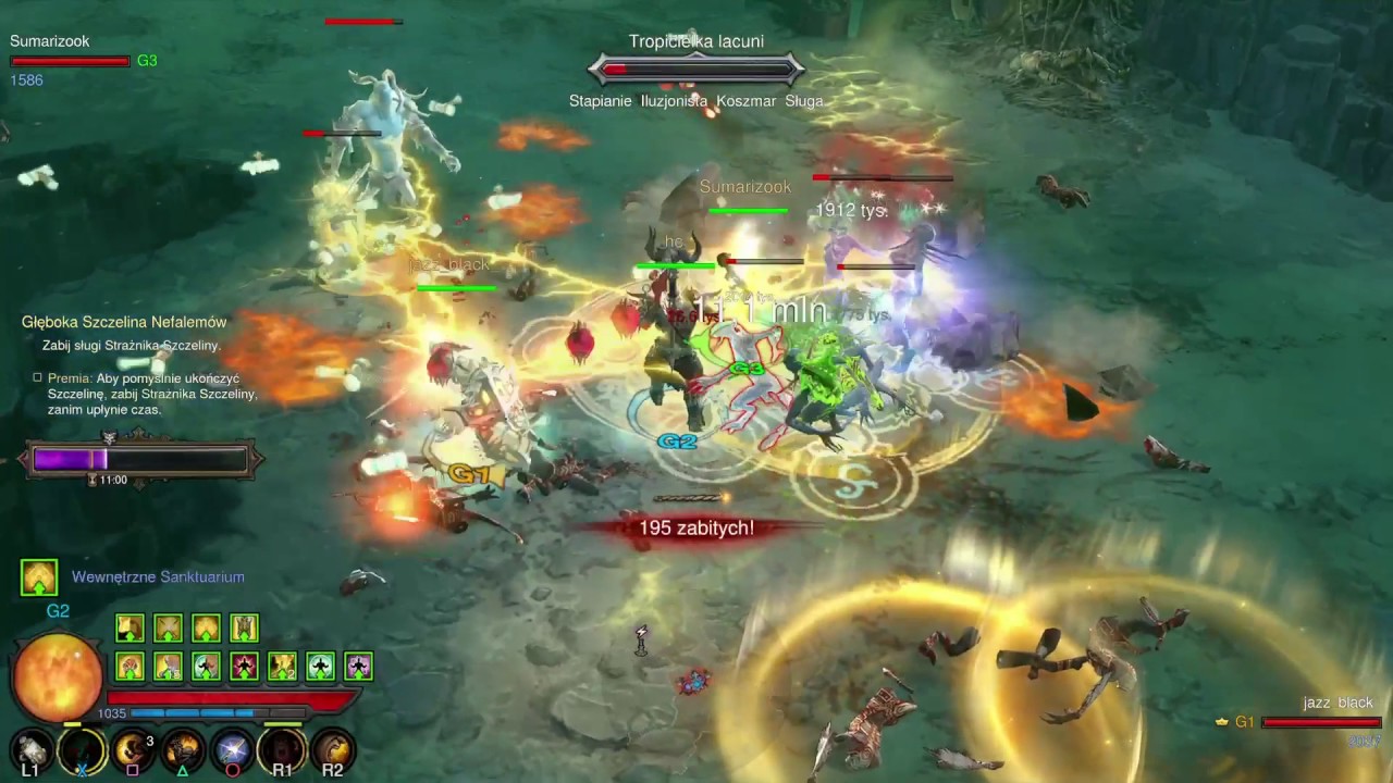 Diablo III 107 3Players ZDPS Barb Monk DPS Crusader Ps4 Pro GamePlay