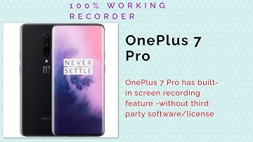 How do I record my screen on OnePlus 7 Pro,OnePlus7Pro has a built-inscreen recording#technoguidance