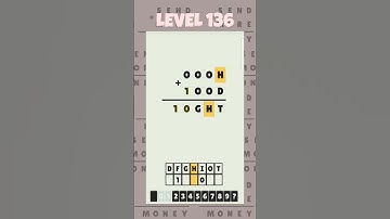 Level 136 - Cryptarithm: android game math  #cryptarithm #mathematics #matematika #maths