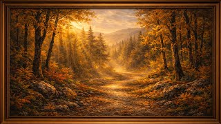 Golden Forest II 🌳 | Timeless Autumn Path in a Golden Forest | Relaxing 4K Art for TV