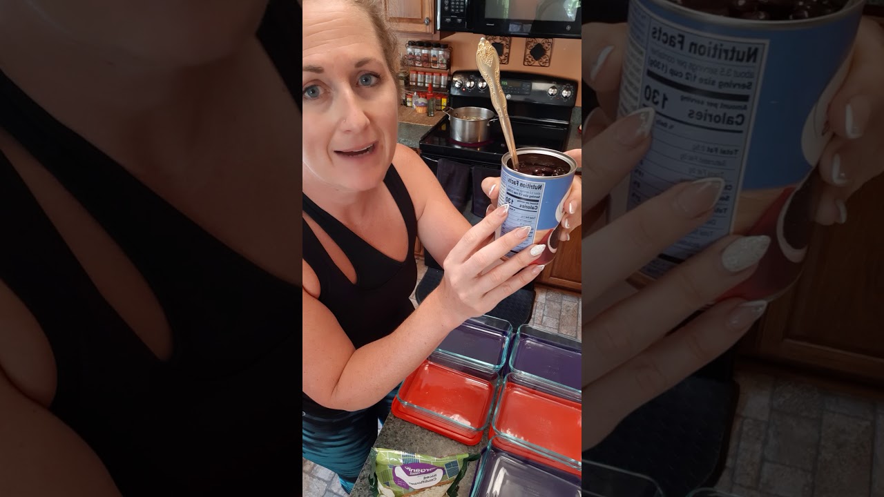 Seasoned black beans over cali rice. - YouTube
