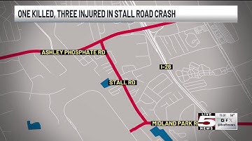 VIDEO: 1 dead, 3 hospitalized following North Charleston three-vehicle collision