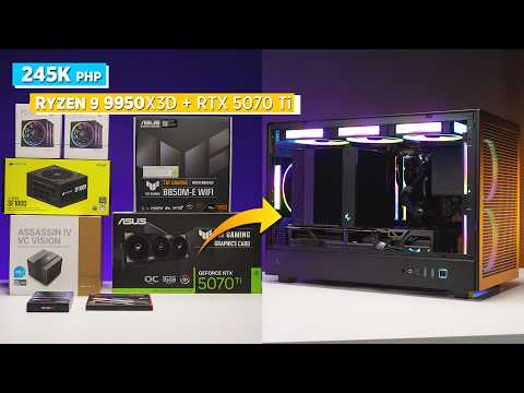 Build VLOG (POV): ₱245K RGB PC Build | Ryzen 9 9950X3D | RTX 5070 Ti