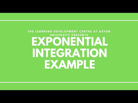 Integration of an Exponential Function