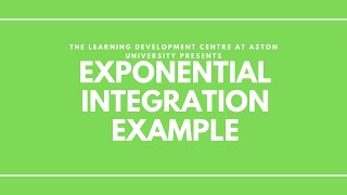 Integration of an Exponential Function
