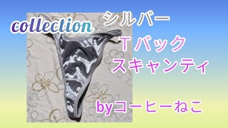 コーヒーねこのコレクションシルバーシンプルなハイレグストレッチスキャンティを紹介