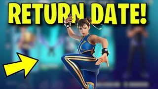 CHUN LI SKIN RETURN DATE in FORTNITE ITEM SHOP! (Street Fighter Bundle Returning)