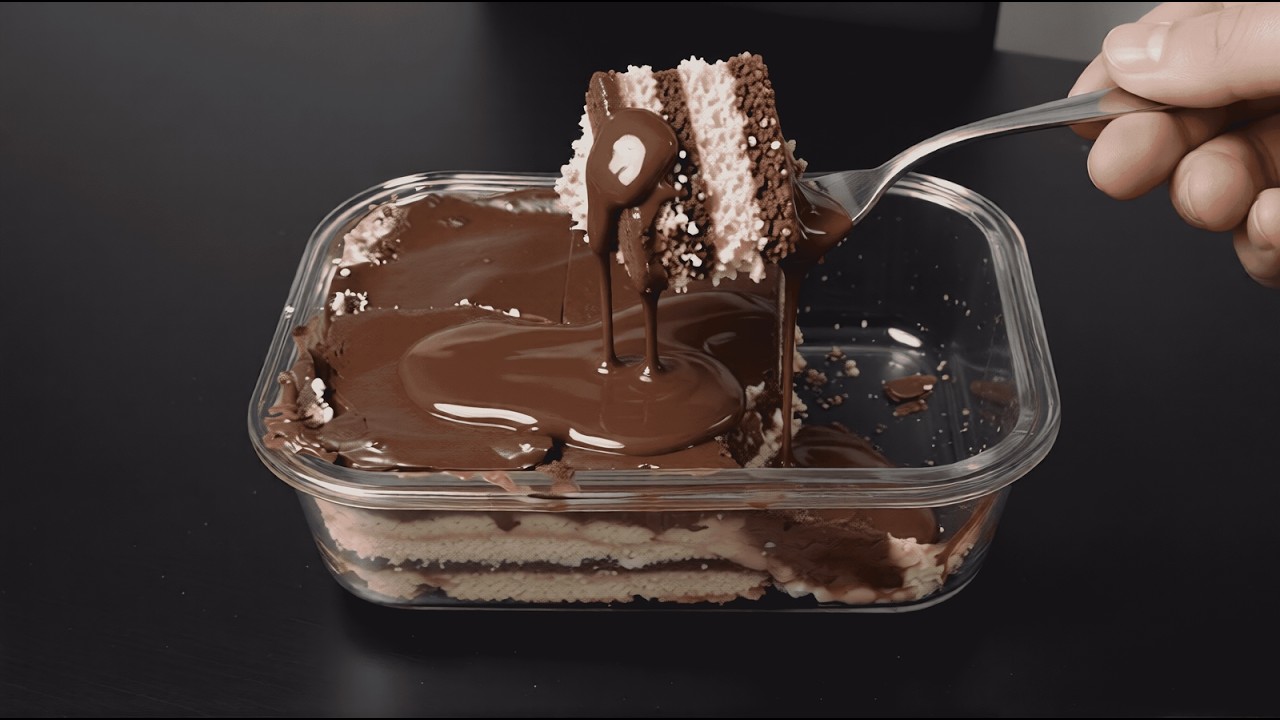 Ich bin schockiert über nur 2 Zutaten! Und das Schokoladendessert ist fertig!