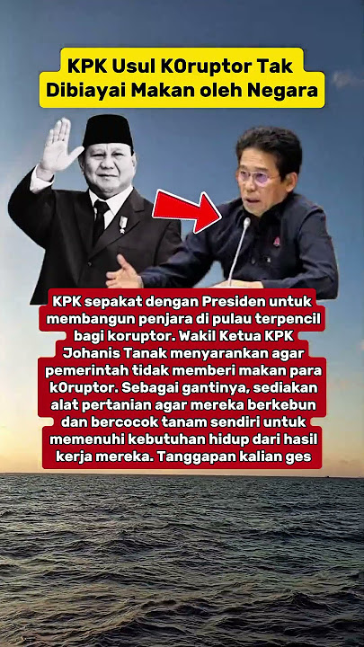 KPK Usul K0ruptor Tak Dibiayai Makan oleh Negara#shorts