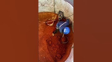 The process of making underground foundation columns- Good tools and machinery make work easy