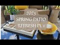 2023 spring refresh  patio makeover part 1  screened in patio  new flowerbed