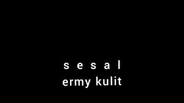 ERMY KULLIT - SESAL - lirik