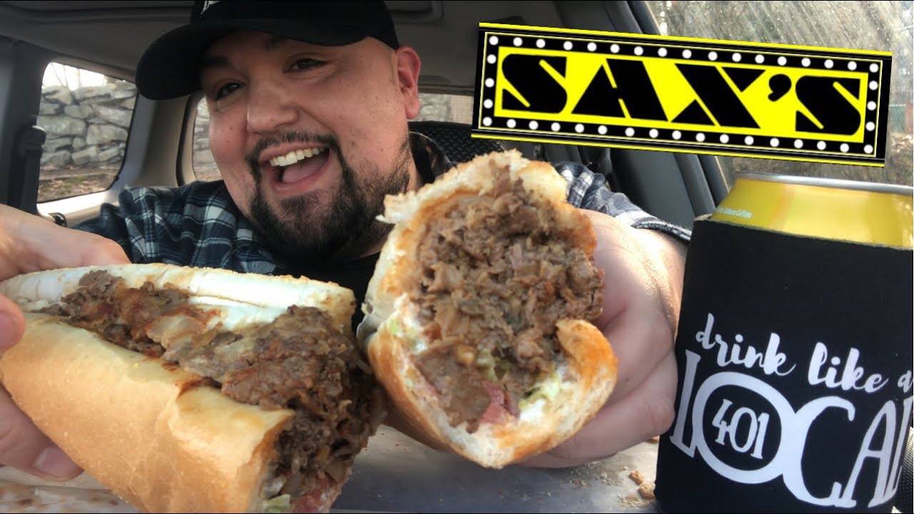 THE WORKS Steak & Cheese 🥩 🧀 Sax’s in East Providence, RI ⚓️ Foster Dog