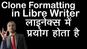 Clone formatting in libre writer in hindi and english