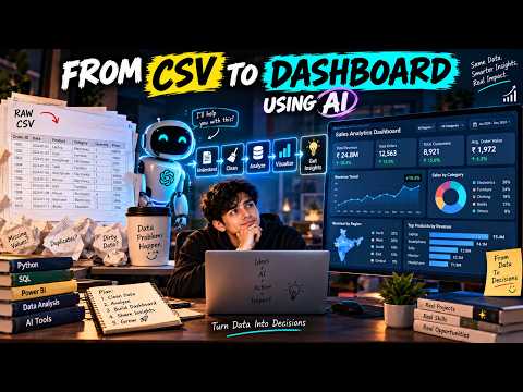 FROM CSV TO DASHBOARD USING AI 🚀 Build a Complete Data Analytics Project With AI