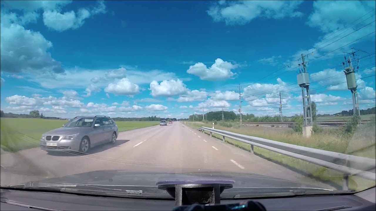 Driving from Arboga to Köping (timelapse)