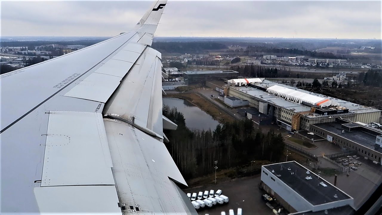 Посадка в Хельсинки А321 Finnair